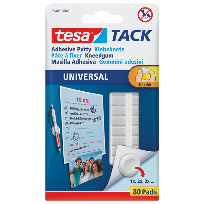 Tesa - Kneedgum ® TACK Autocollant universel 80 tampons