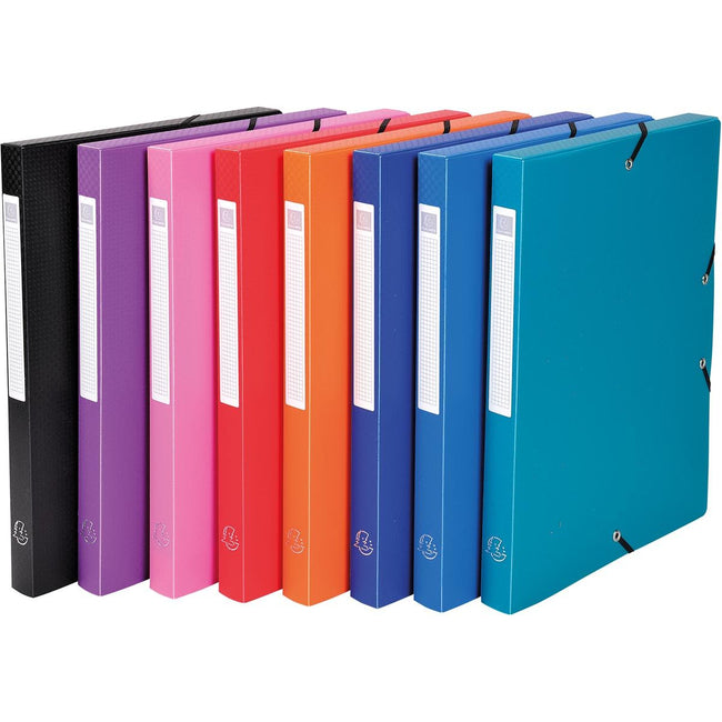 Exacompta - élastobox dos de 2,5 cm coloris assortis