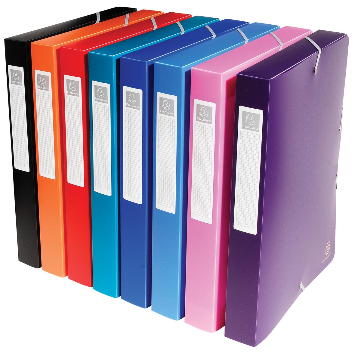 Exacompta - élastobox dos de 4 cm coloris assortis