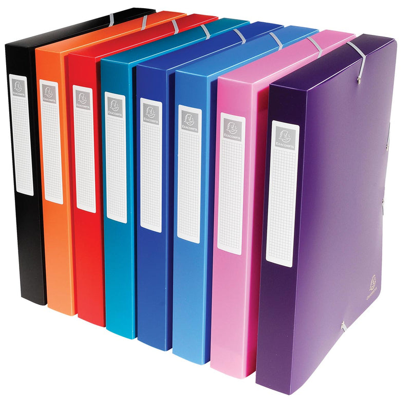 Exacompta - élastobox dos de 4 cm coloris assortis