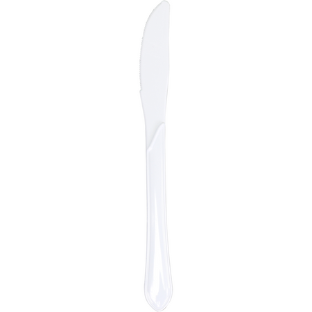 Depa - COUTEAU Plastique 18cm réutilisable BLANC 50 pièces