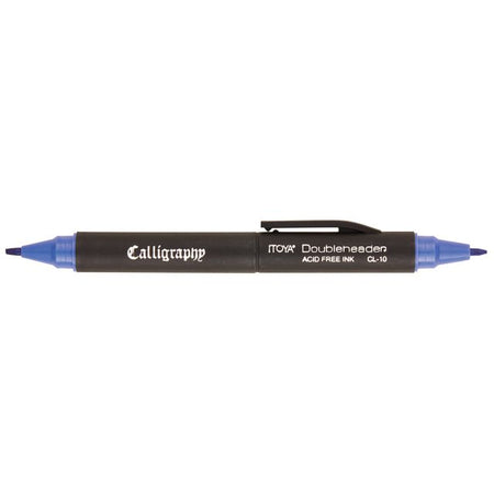 Itoya - Stylo de calligraphie CL-10 1,5 et 3,0 mm bleu