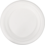 Depa - Bord | rond | 1-vaks | bagasse (suikerrietpulp) | Ø23cm | wit | 12 stuks