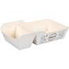Klika -  Bak | Karton + kleicoating | A23 | TASTY | snackbak | 120x70x35mm | wit | 300 stuks