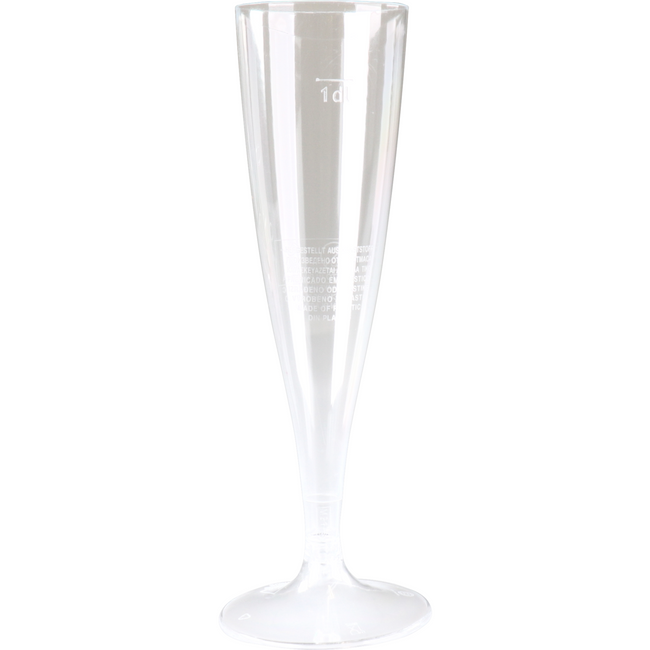 Goldplast - Glas | Champagnerglas mit losen Fuß Ps | 100 ml | 168 mm | Transparent 6 Stück