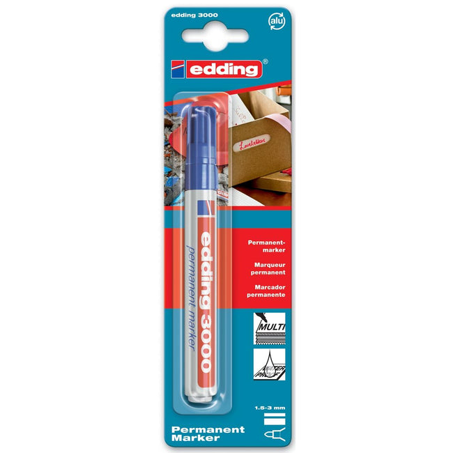 Edding - Feutre 3000 rond 1,5-3mm bleu