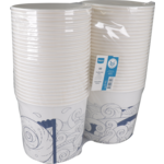 DEPA - BAK | Cardboard + PE | 2150 ml | 85oz | FoodBucket | blanc / bleu 50 pièces