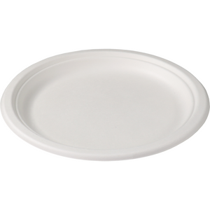 Depa -  Bord | rond | 1-vaks | bagasse (suikerrietpulp) | Ø23cm | wit | 500 stuks