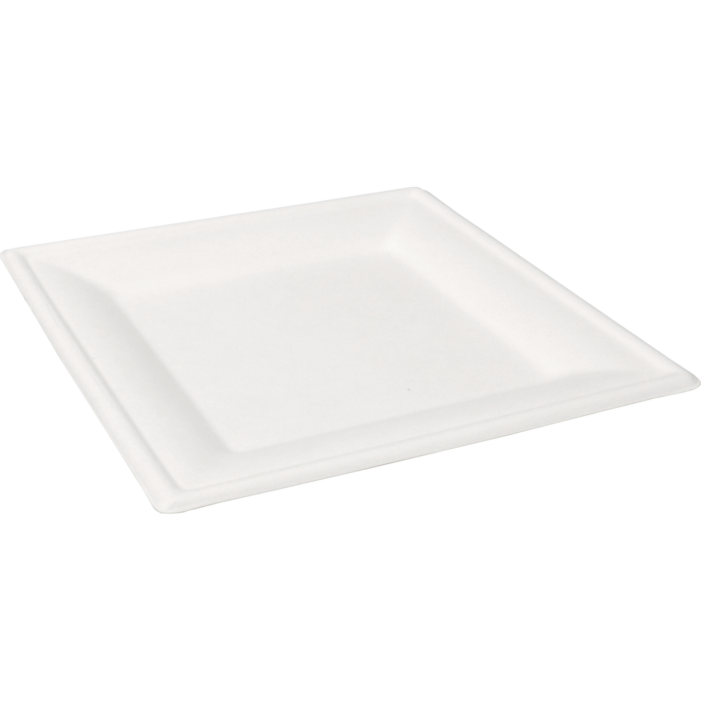 Depa - Bord | vierkant | 1-vaks | bagasse (suikerrietpulp) | 26x26cm | wit | 50 stuks