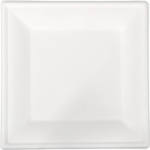 Depa - Bord | vierkant | 1-vaks | bagasse (suikerrietpulp) | 26x26cm | wit | 50 stuks