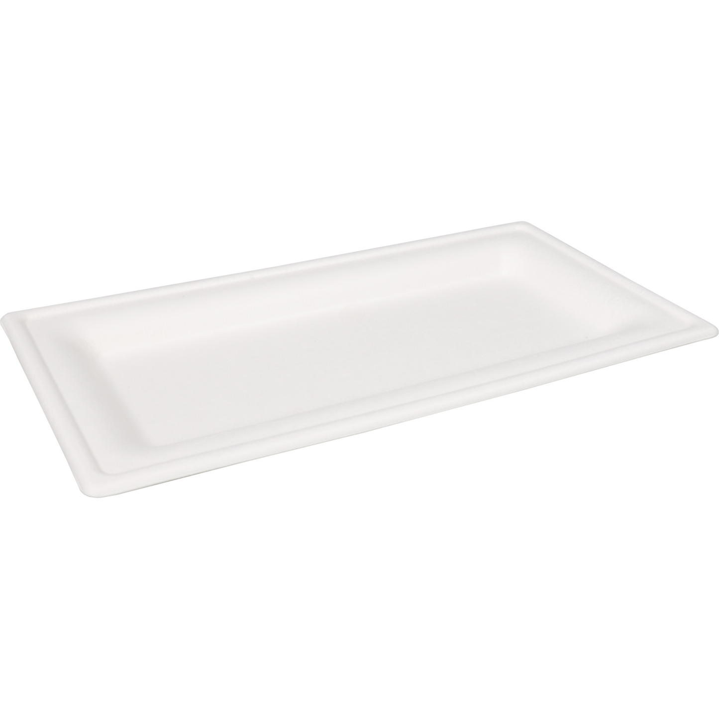 Depa - Bord | rechthoekig | 1-vaks | bagasse (suikerrietpulp) | 26x13cm | wit | 50 stuks