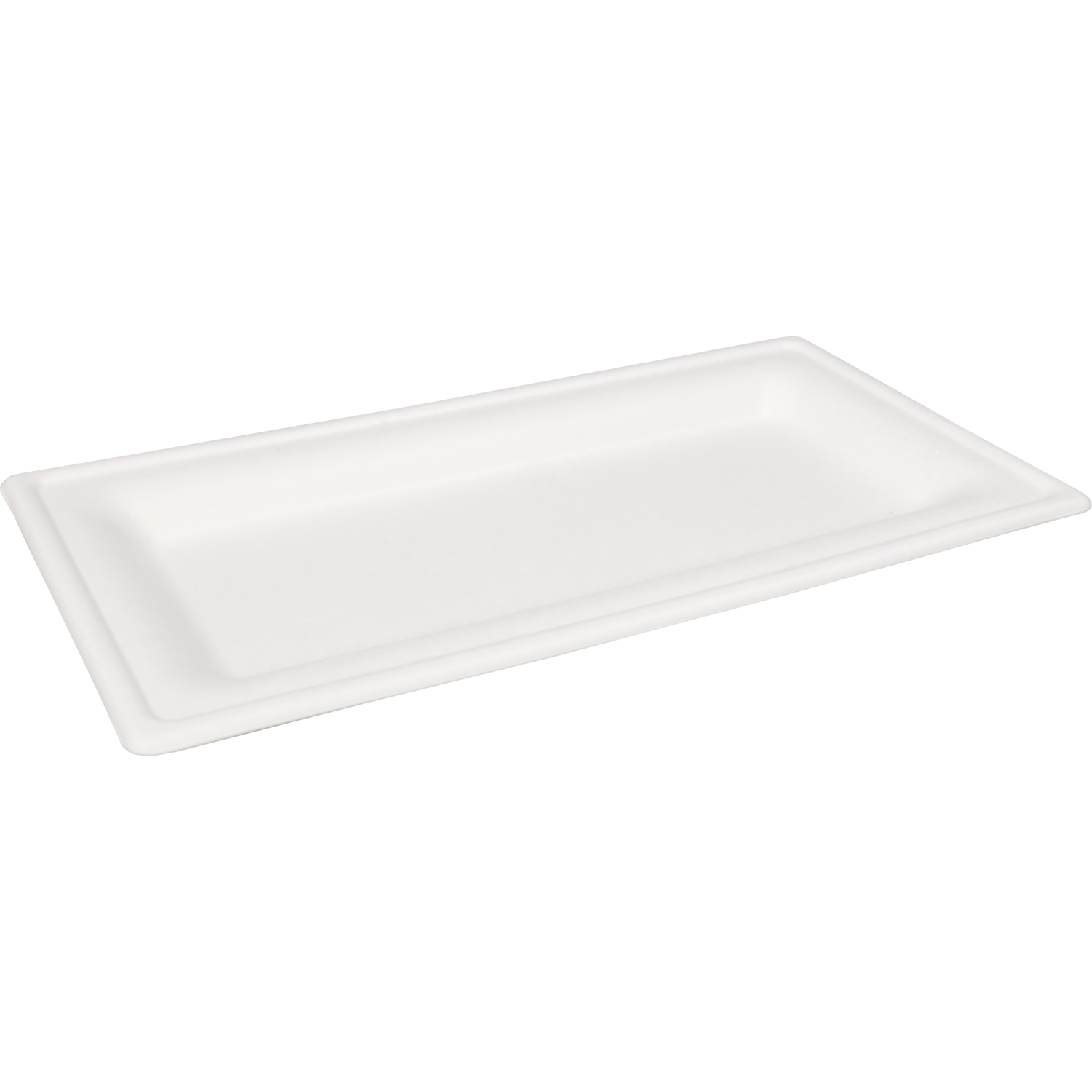 Depa -  Bord | rechthoekig | 1-vaks | bagasse (suikerrietpulp) | 26x13cm | wit | 500 stuks