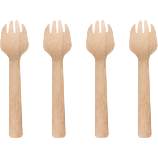 Depa - fourchette à cocktail bois 100mm naturel 100 pièces