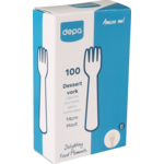 DEPA® - ® Fork | fourchette à dessert Bois | 140 mm | Natural | 100 pieces