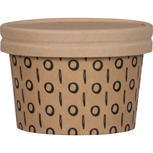 Depa -  | Soepbeker | incl. Deksel | Karton + PE | 150ml | 4oz | bruin | 500 stuks