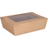 Depa -  Bak | Karton + PE + PET-coating | met venster | maaltijdbox | 195x140x50mm | bruin | 200 stuks