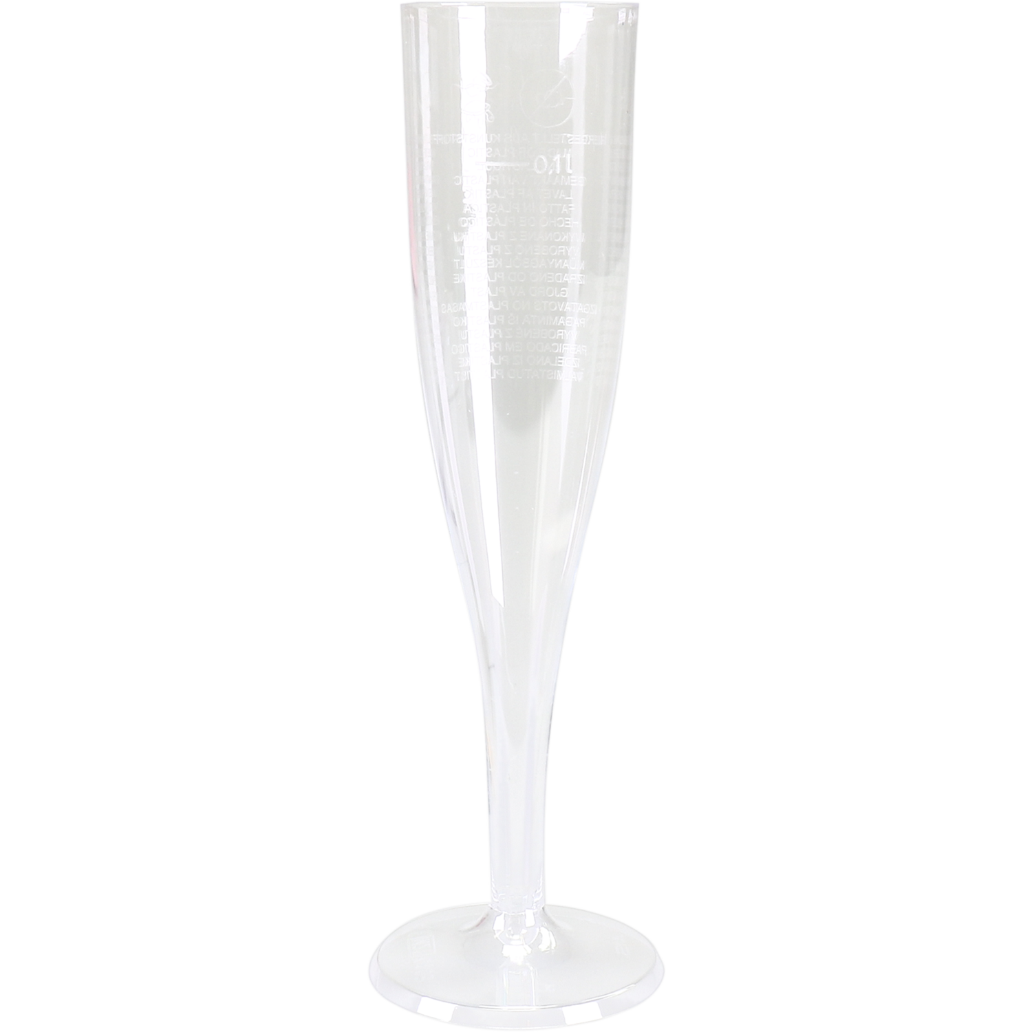 Coupe de champagne transparente avec socle 10 pièces