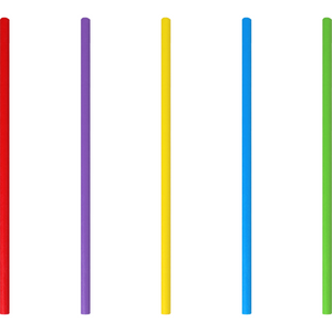 Depa -  Rietje | drinkrietje | papier | 200mm | Ø6mm | dispenserdoos | assorti | 3000 stuks