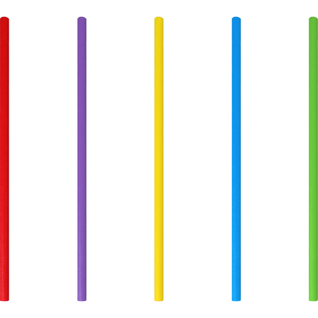 Depa -  Rietje | drinkrietje | papier | 200mm | Ø6mm | dispenserdoos | assorti | 3000 stuks