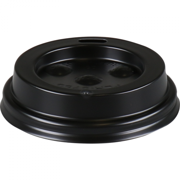 Klika -  Bekerdeksel 70mm plastic zwart 50 stuks
