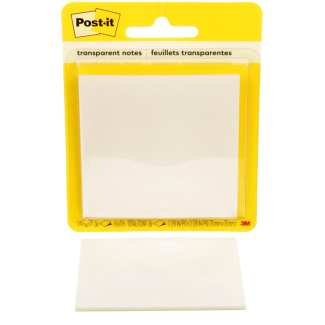 Post-it - Notes transparentes, 36 feuilles, pi 73 x 73 mm, sous blister