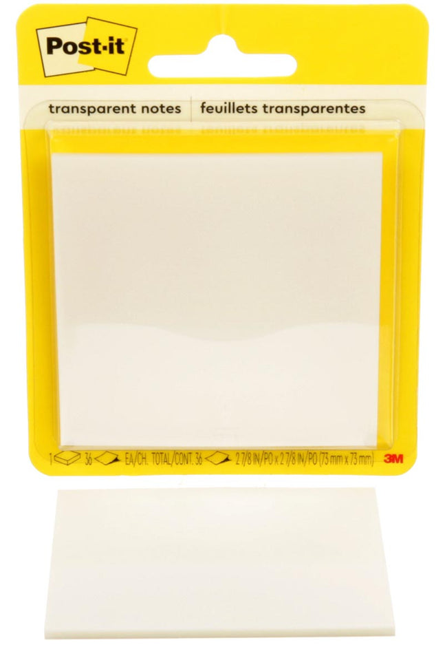 Post -it - transparente Notizen, 36 Blatt, ft 73 x 73 mm auf Blister