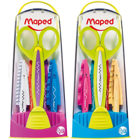 Maped -  kartelschaar Créa cut set: 1 schaar, 5 kartelmotieven en 2 verschillende samenstellingen