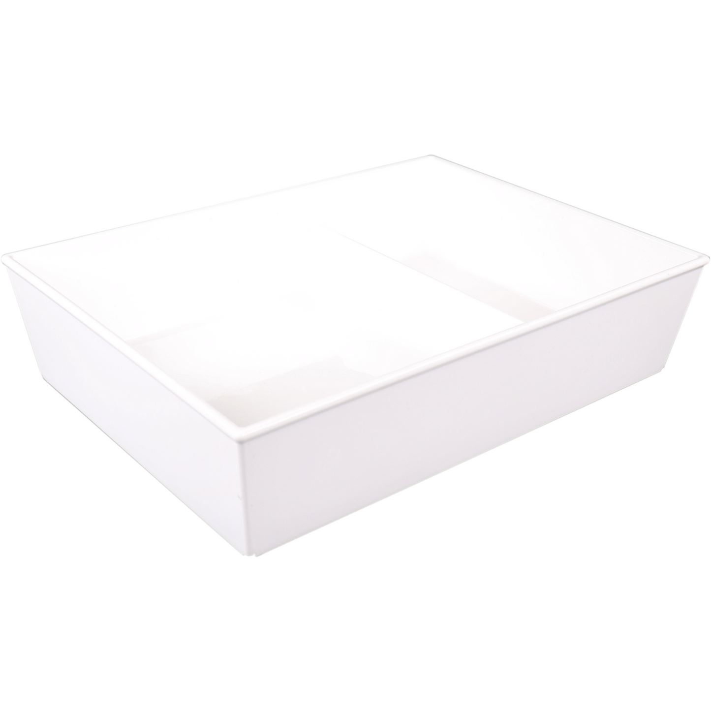 Ornamin -  Schaal | reusable | onbreekbaar | 2-vaks | sAN | rechthoekig | 1900ml | 260x190x60mm | wit | 10 stuks