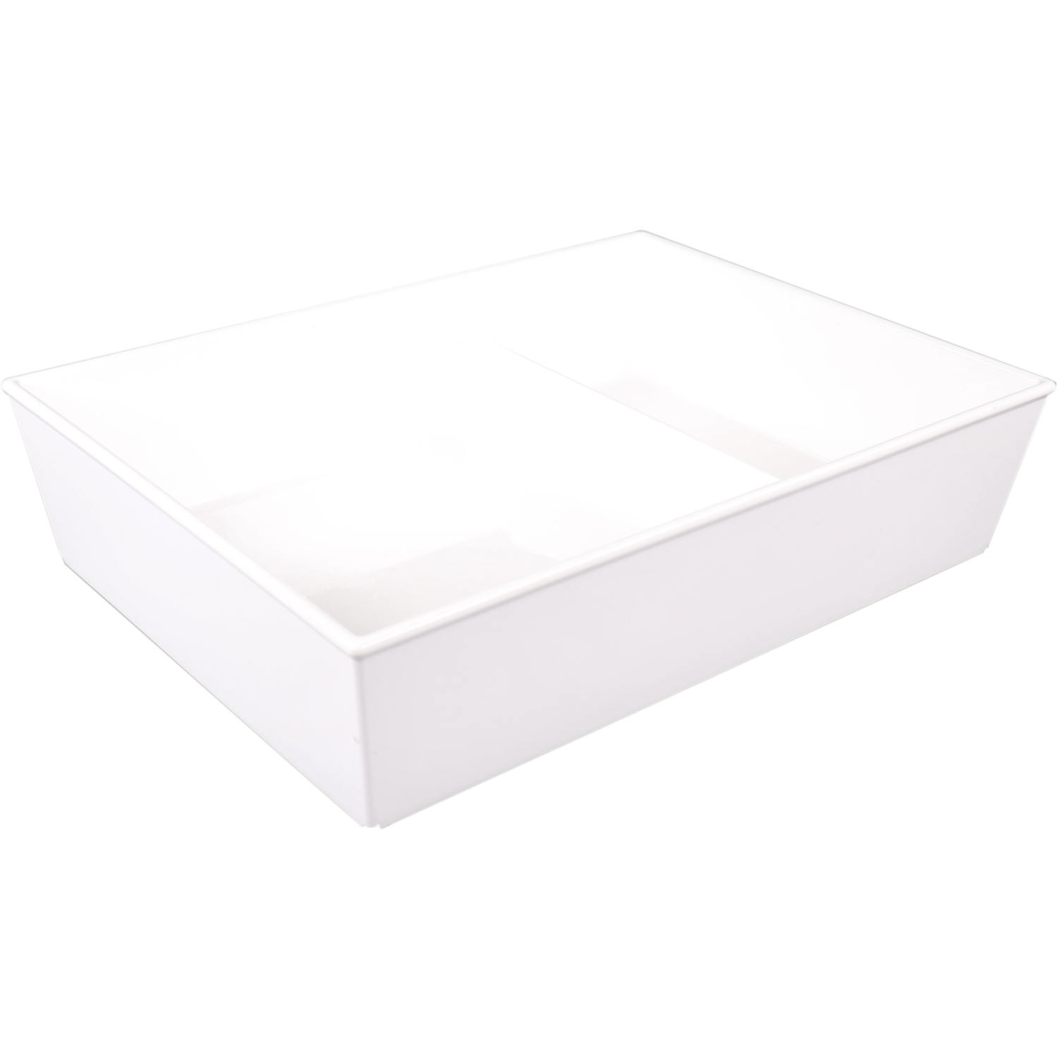 Ornamin -  Schaal | reusable | onbreekbaar | 2-vaks | sAN | rechthoekig | 1900ml | 260x190x60mm | wit | 10 stuks