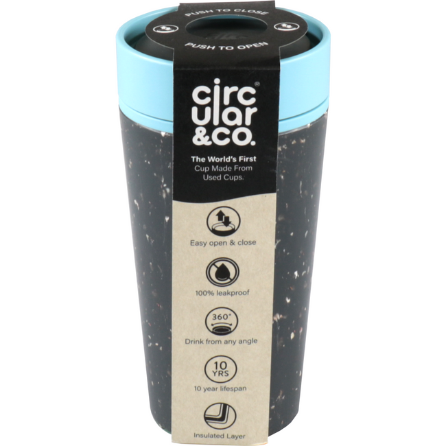 Circular&Co. - Circular Co. | Beker | PP | reusable | 340ml | 12oz | zwart/blauw | 1 stuks