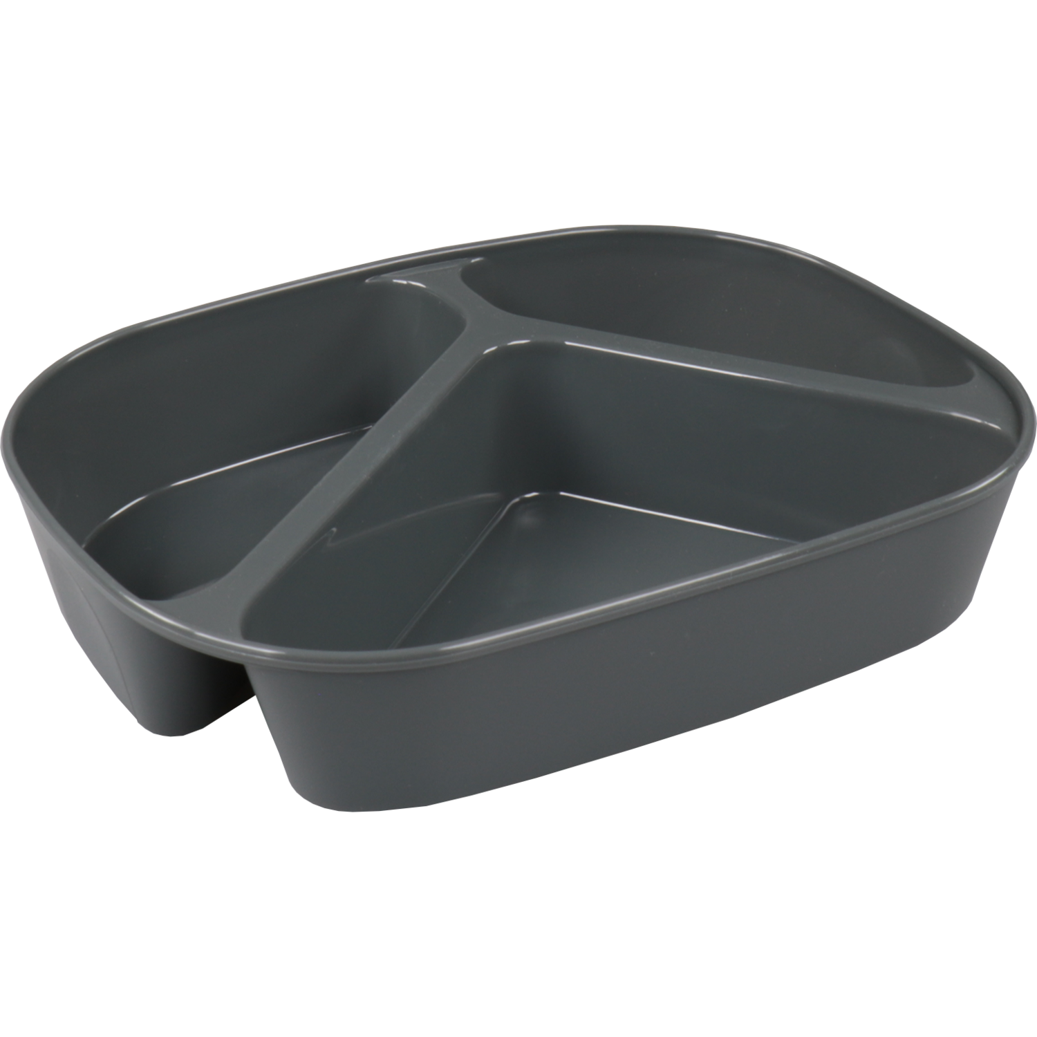 Circ -  Schaal | menuschaal | reusable | 3-vaks | pP | rechthoekig | 880ml | 236x181x47mm | grijs | 48 stuks