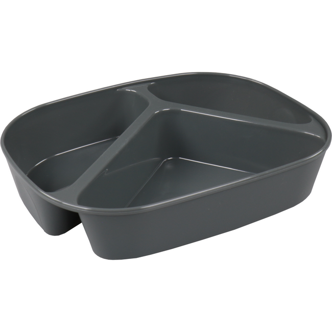 Circ -  Schaal | menuschaal | reusable | 3-vaks | pP | rechthoekig | 880ml | 236x181x47mm | grijs | 48 stuks