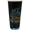 Depa -  | Milkshakebeker | ICE is (N)ICE | Karton + PE | 500ml | 22oz | Ø90mm | zwart/blauw | 1000 stuks