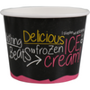 Depa -  Cup | ijscup | karton + PE | 300ml | 12oz | Ø 101mm | 77mm | zwart/roze | 1000 stuks