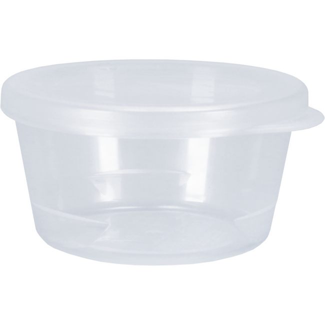 Circ -  Cup | sauscup | met deksel | reusable | pP | Ø 75mm | 42mm | transparant | 96 stuks