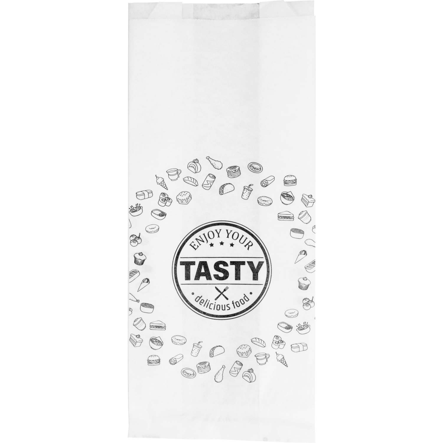 Klika -  Zak | Snackzak | Ersatzpapier | Nr. 27 | 1 pond | 14/ 4x34cm | TASTY | wit | 5 kg