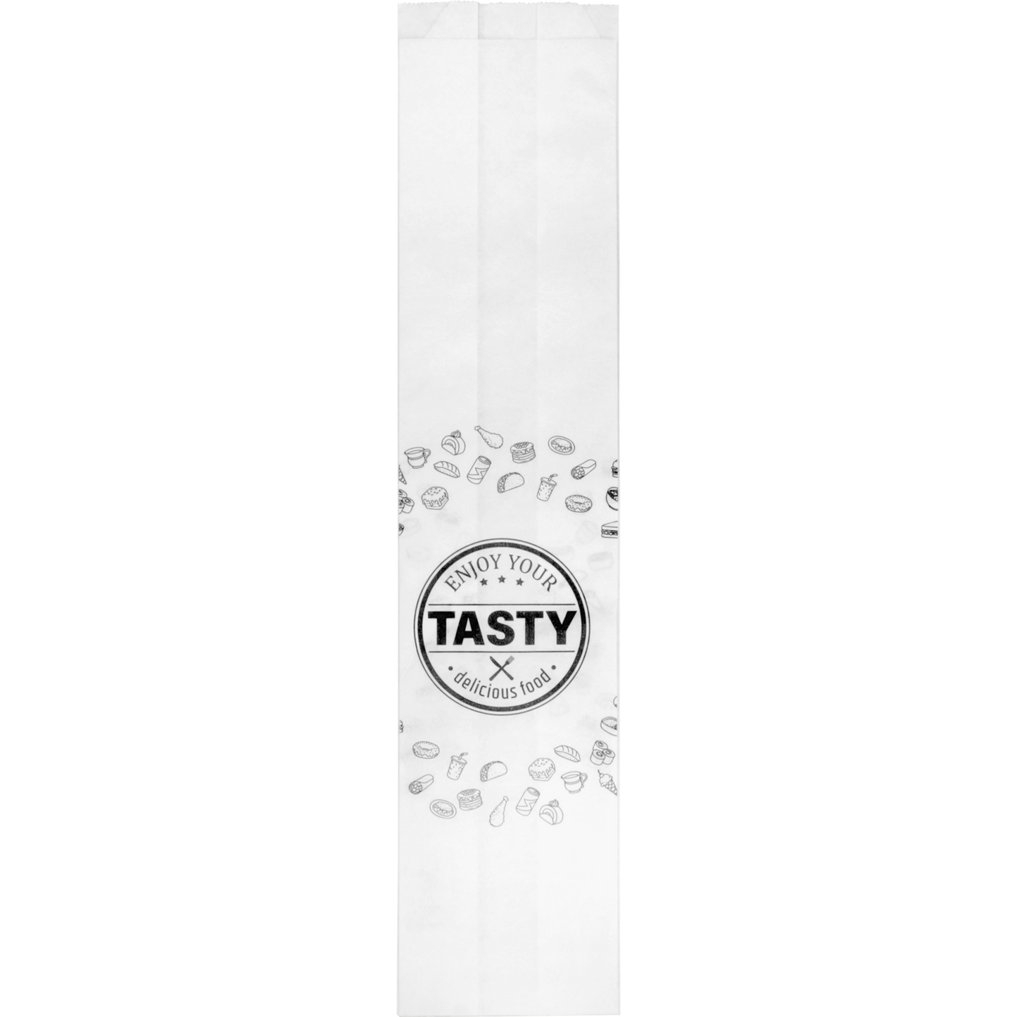 Klika -  Zak | Frikandelzak | Ersatzpapier | Nr. 11 | 9.5/ 3 |25x44cm | TASTY | wit | 5 kg