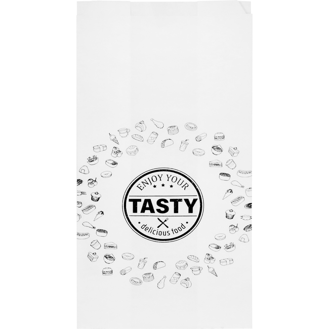 Klika -  Zak | Snackzak | Ersatzpapier | Nr. 28 | 2 pond | 16/ 5x34cm | TASTY | wit | 5 kg