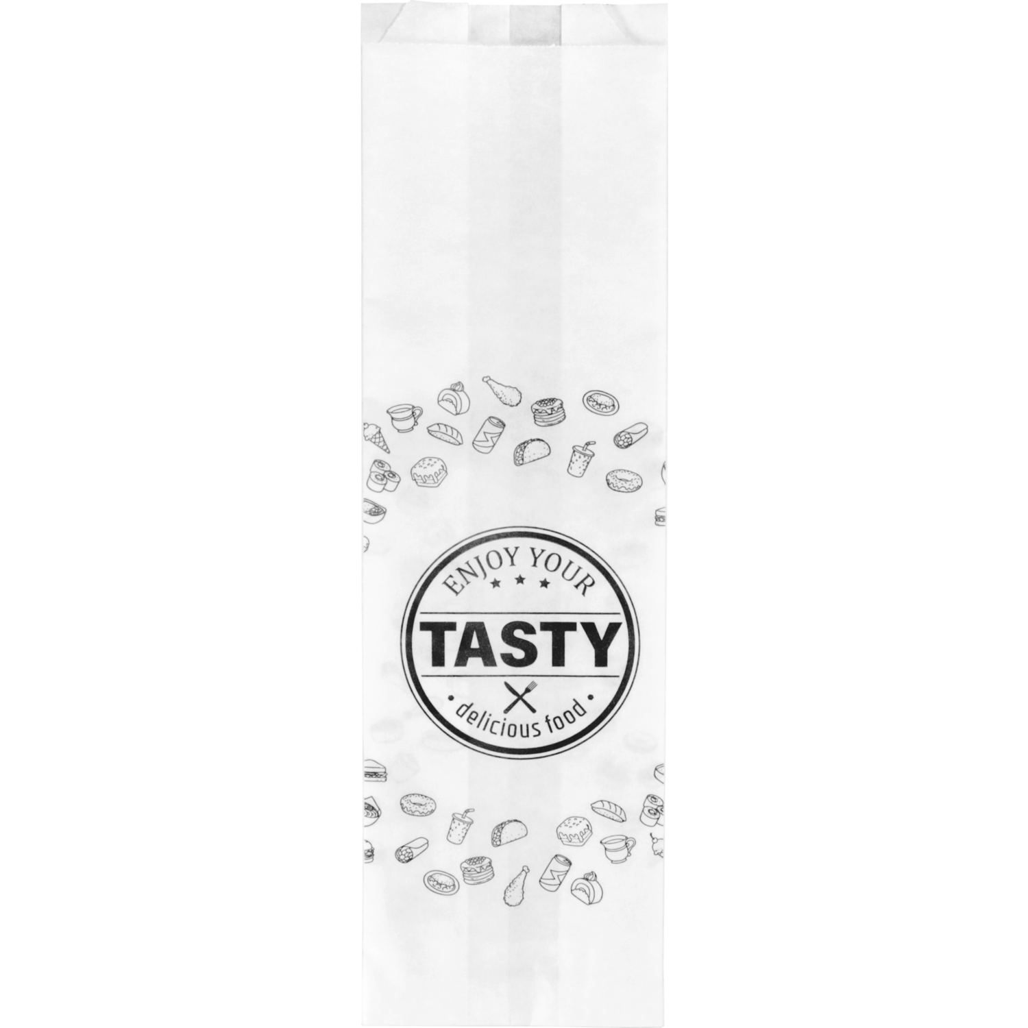 Klika - Sac | Sac Frikandel | Papier ersatz | N° 10 | 9,5/ 3 |25x34cm | Savoureux | blanc | 5kg