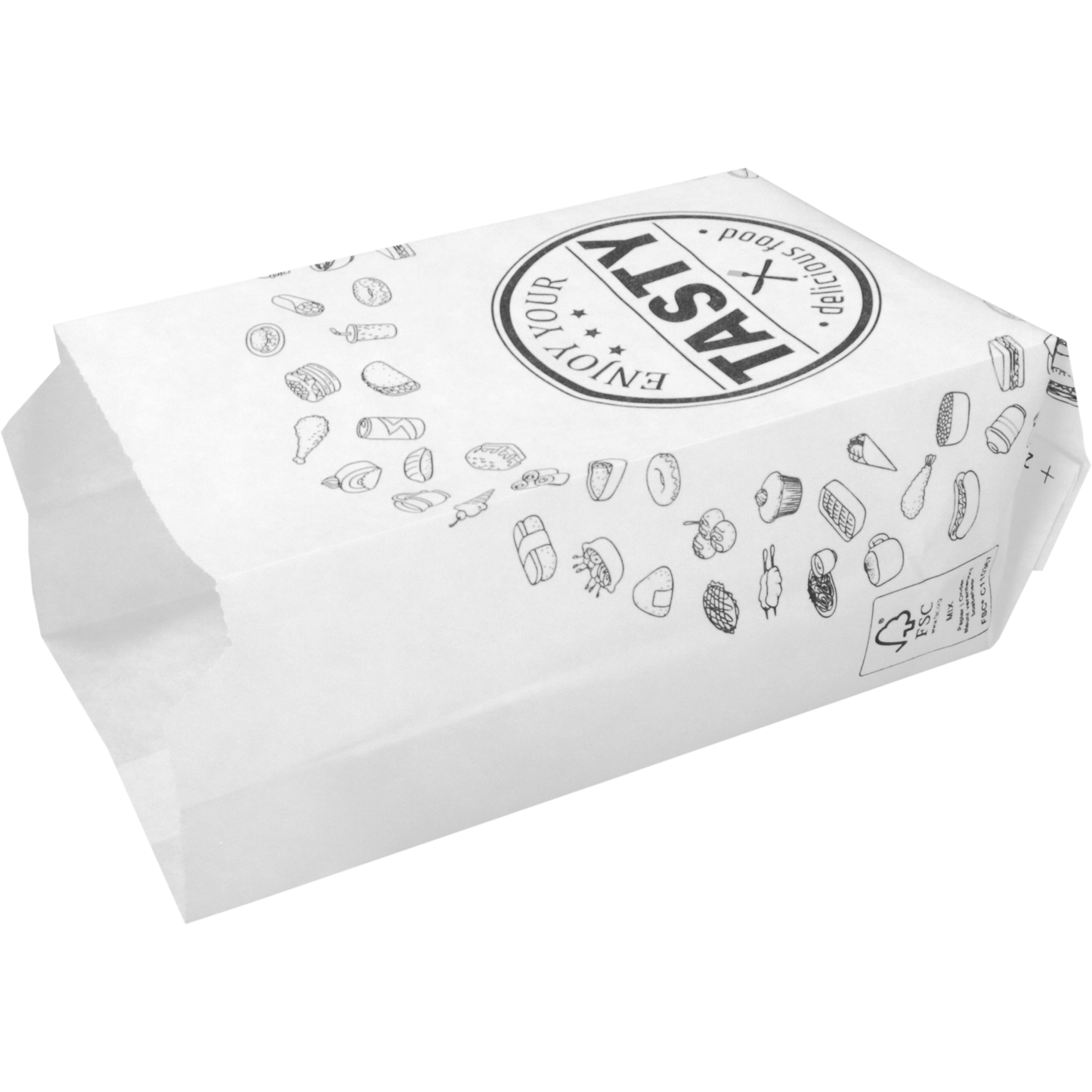 Klika - Zak | Snackzak | Ersatzpapier | Nr. 1 | 9.5/ 3 |25x22cm | TASTY | wit | 5 kg