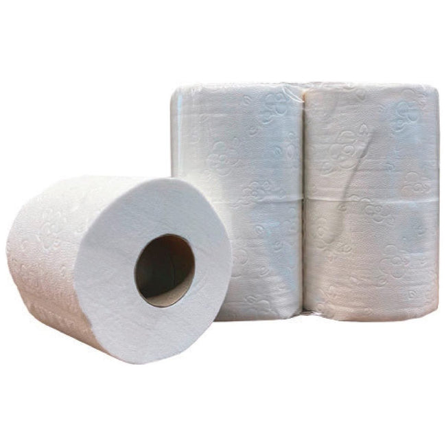 Merkloos - Toiletpapier, 2-laags, 200 vel, pak van 12 x 4 rollen