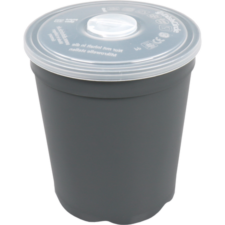 DishCircle -  | Soepbeker | incl. Deksel | PP | reusable | 480ml | Ø97mm | grijs/transparant | 30 stuks
