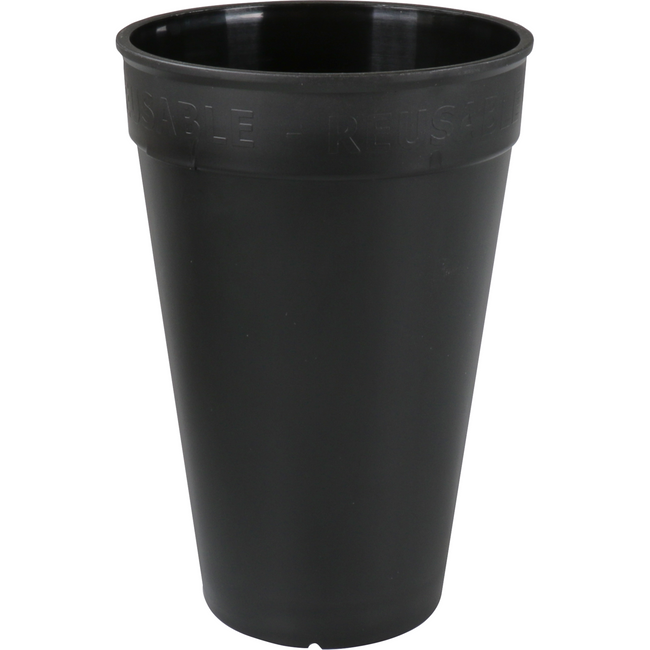 Ökocup - | Tasse | Pp | Wiederverwendbar | 400 ml | Schwarz | 20 Teile