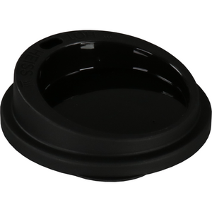 ÖkoCup - Couvercle | PP | rond | réutilisable | avec abreuvoir | Ø80mm | noir | 20 pièces