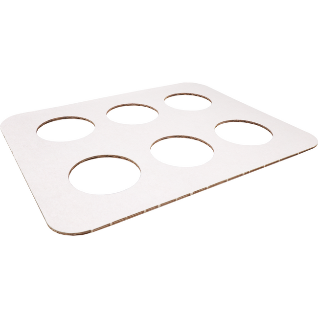 Klika - Plateau de transport 6 trous carton FSC | 150 pièces