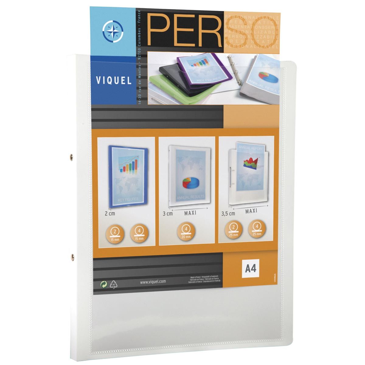 Viquel - personalisierbarer Ringbinder weiß