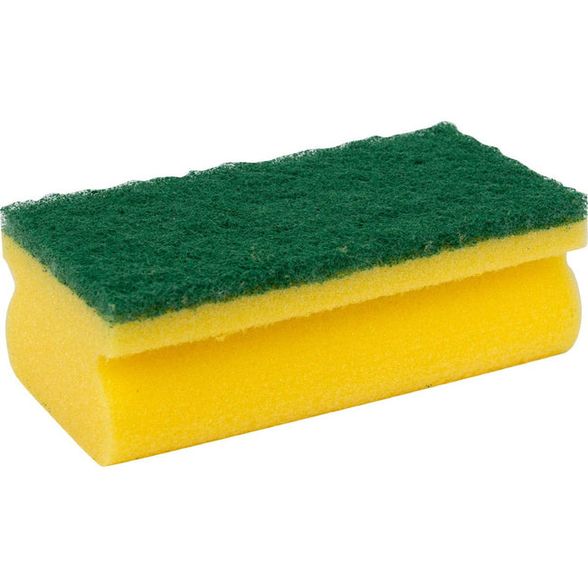 Primesource - tampon à récurer, jaune/vert, paquet de 10