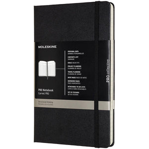 Moleskine - Carnet professionnel, ft A4, ligné, couverture rigide, 189 pages, noir
