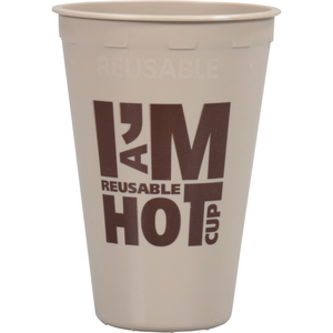 Depa -  | Beker | I´M a HOT cup | PP | reusable | automaatgeschikt | 180ml | 7.5oz | Ø70.3mm | taupe | 432 stuks