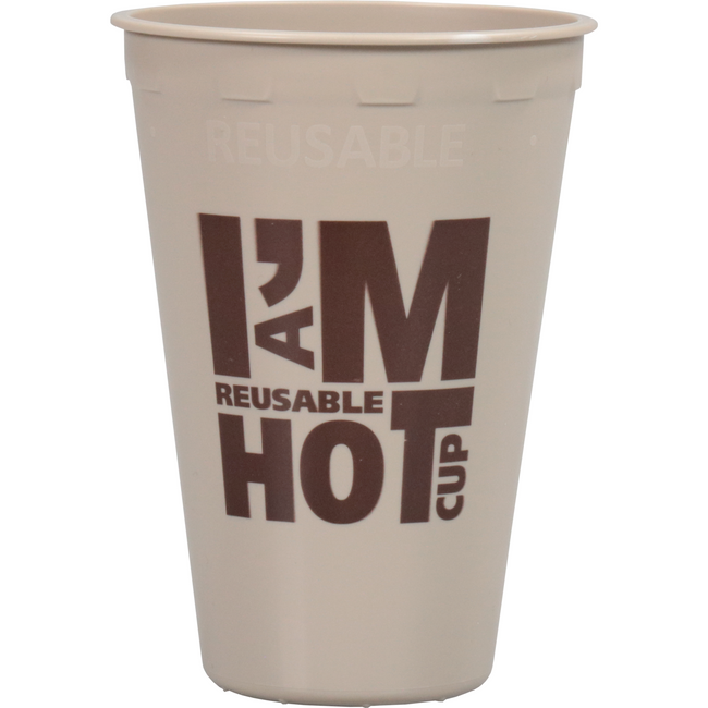 Depa -  | Beker | I´M a HOT cup | PP | reusable | automaatgeschikt | 180ml | 7.5oz | Ø70.3mm | taupe | 432 stuks